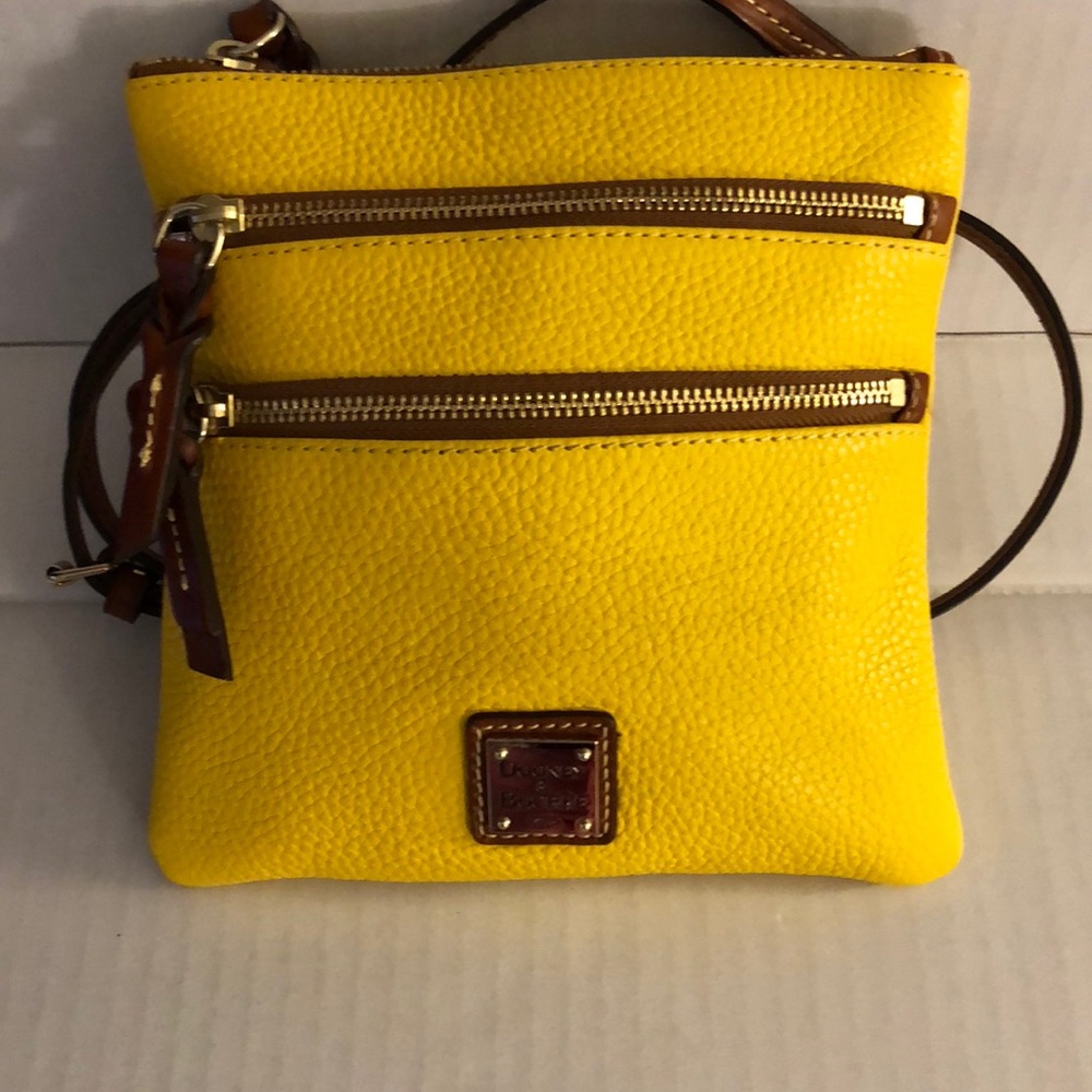Dooney and Bourke triple zip letter Crossbody